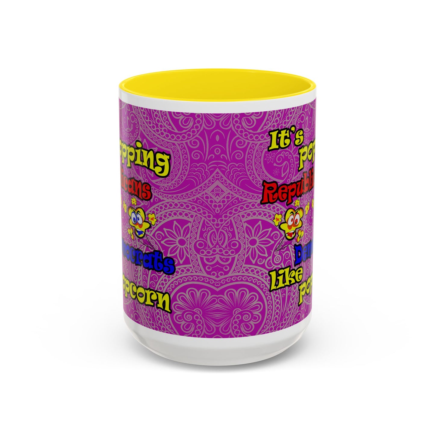 popping like popcorn - Accent Mug (pink swirl)