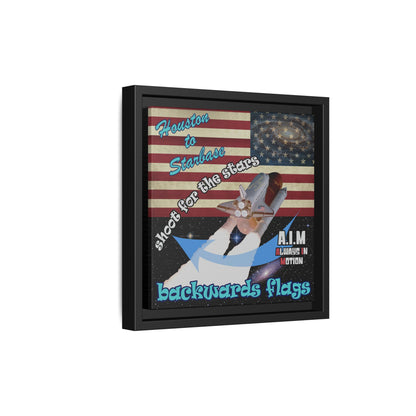 shoot for the stars - framed canvas art