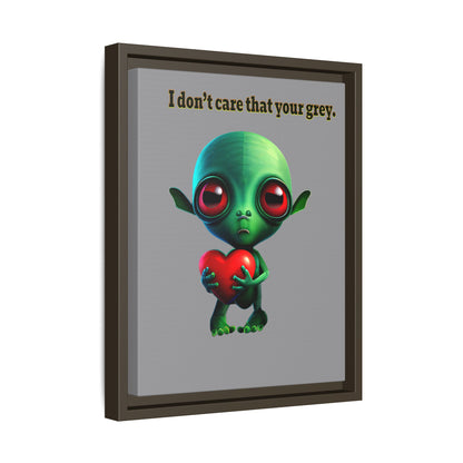 I don't care that your grey - framed canvas art (grey)