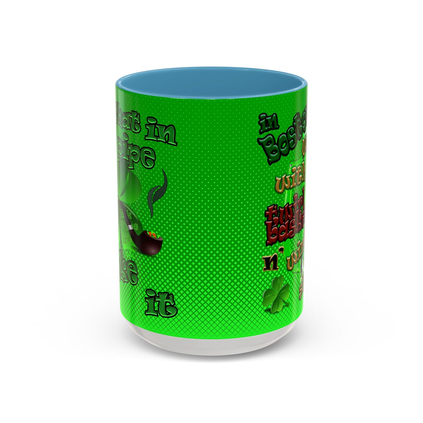 celtics logo - Accent Mug (logo green)