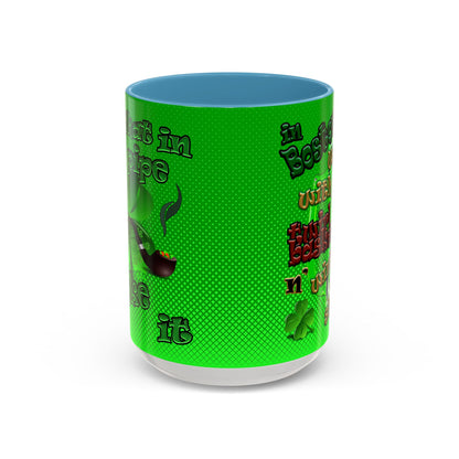 celtics logo - Accent Mug (logo green)