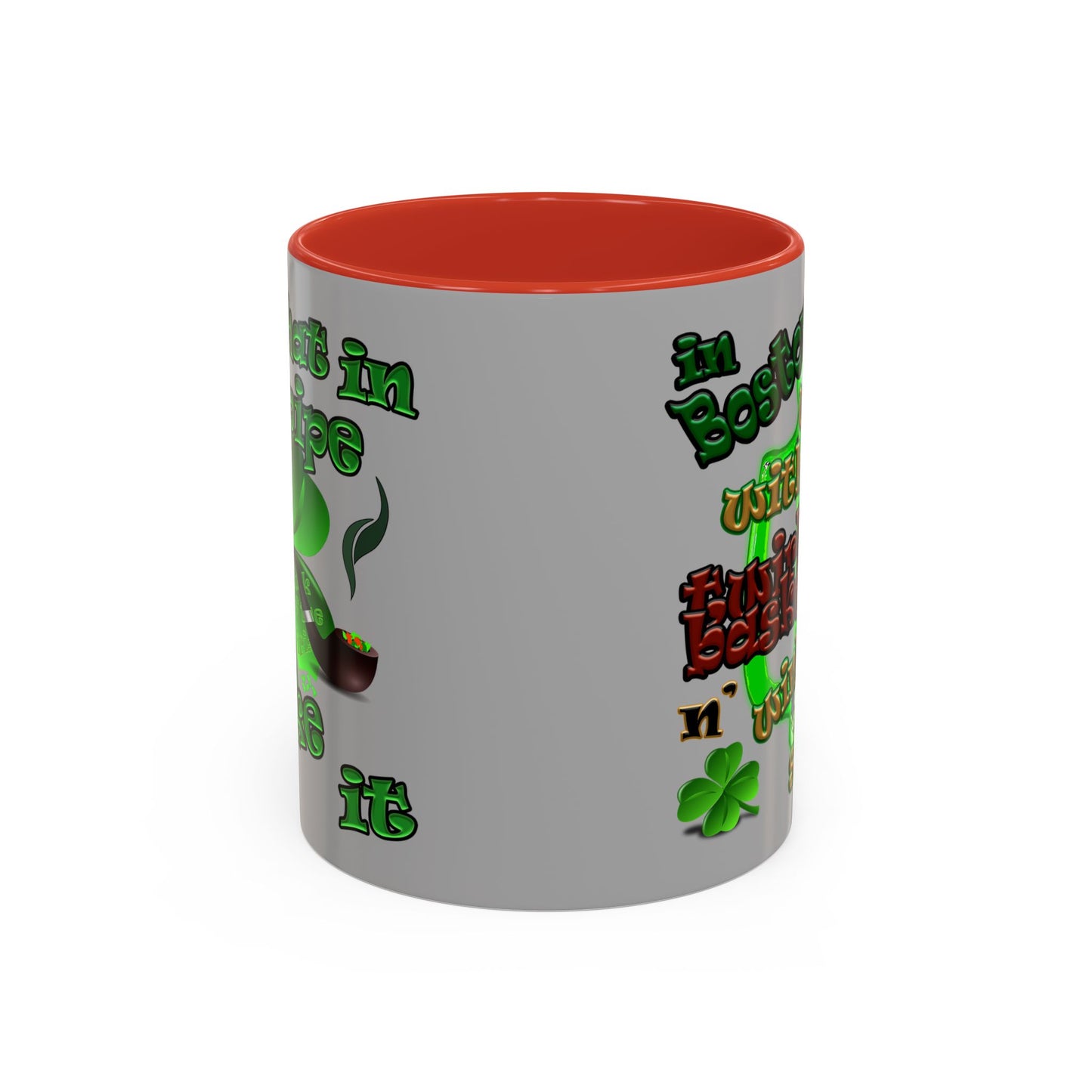 celtics logo - Accent Mug (light grey)