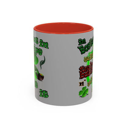 celtics logo - Accent Mug (light grey)