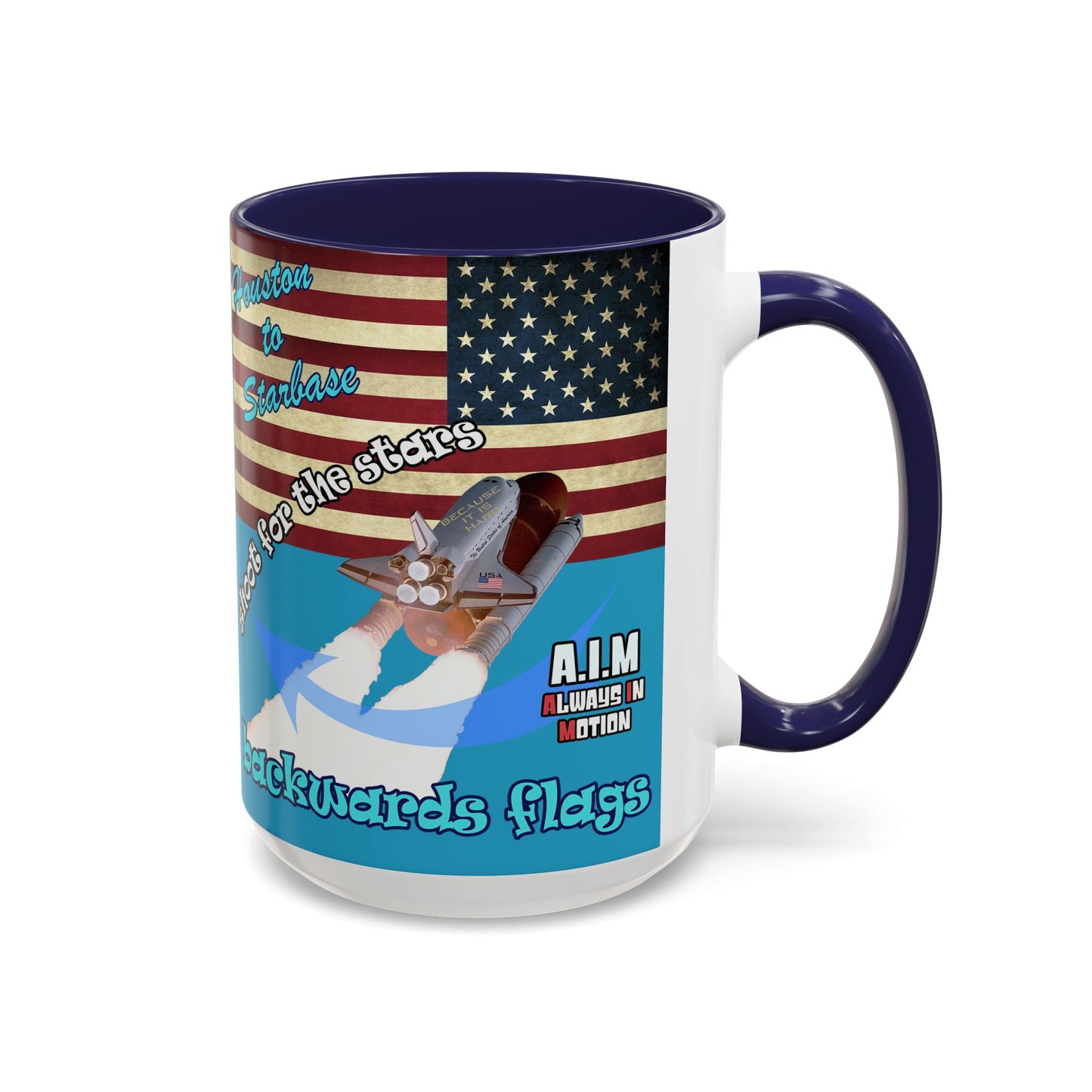 shoot for the stars - Accent Mug (turquoise)
