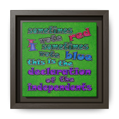 declaration of the independents - framed canvas art (green turf)