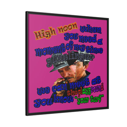 high noon - framed canvas art (pink)