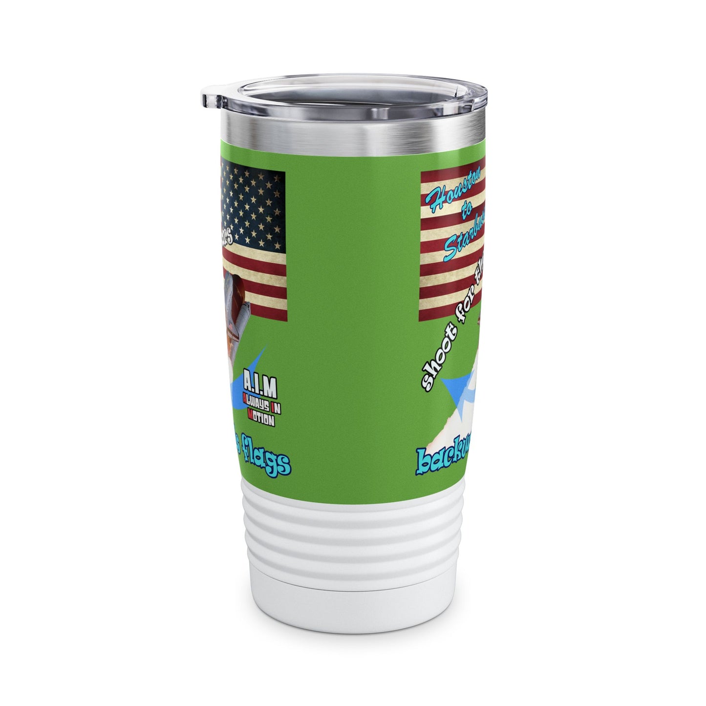 shoot for the stars - Ringneck Tumbler, 20oz (green)