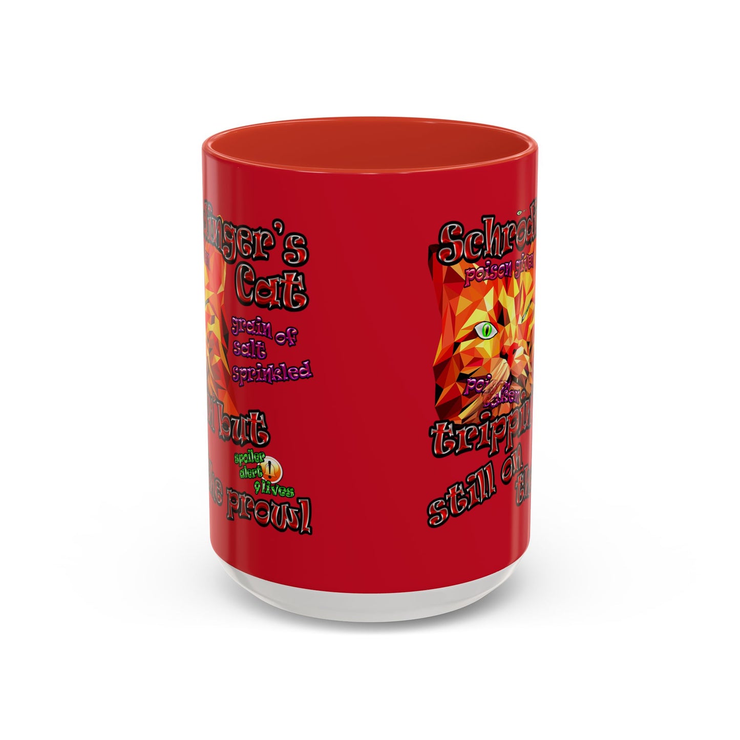 schrodinger's cat - Accent Mug (dark red)