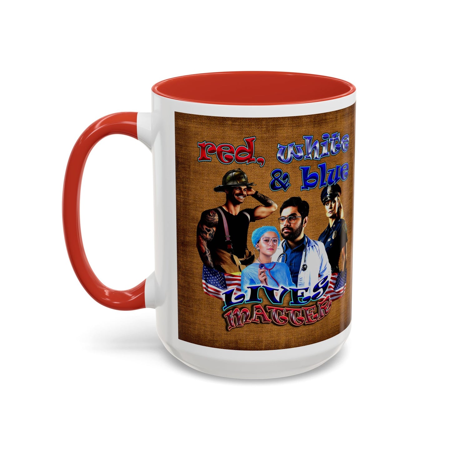 rw&b lives matter - Accent Mug (brown papyrus)