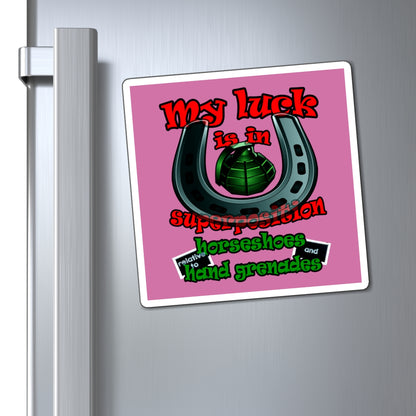 my luck - Magnets - (light pink)