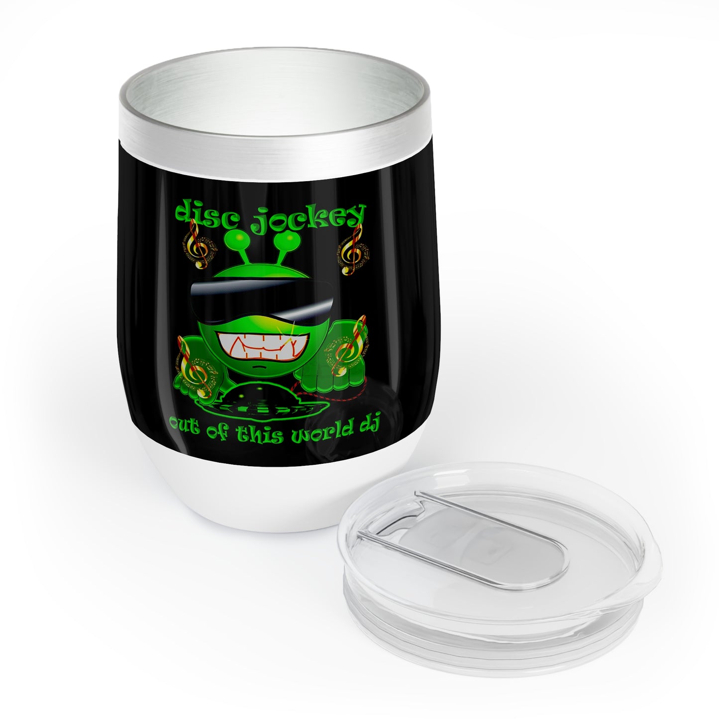 disc jockey - Chill Wine Tumbler (black)