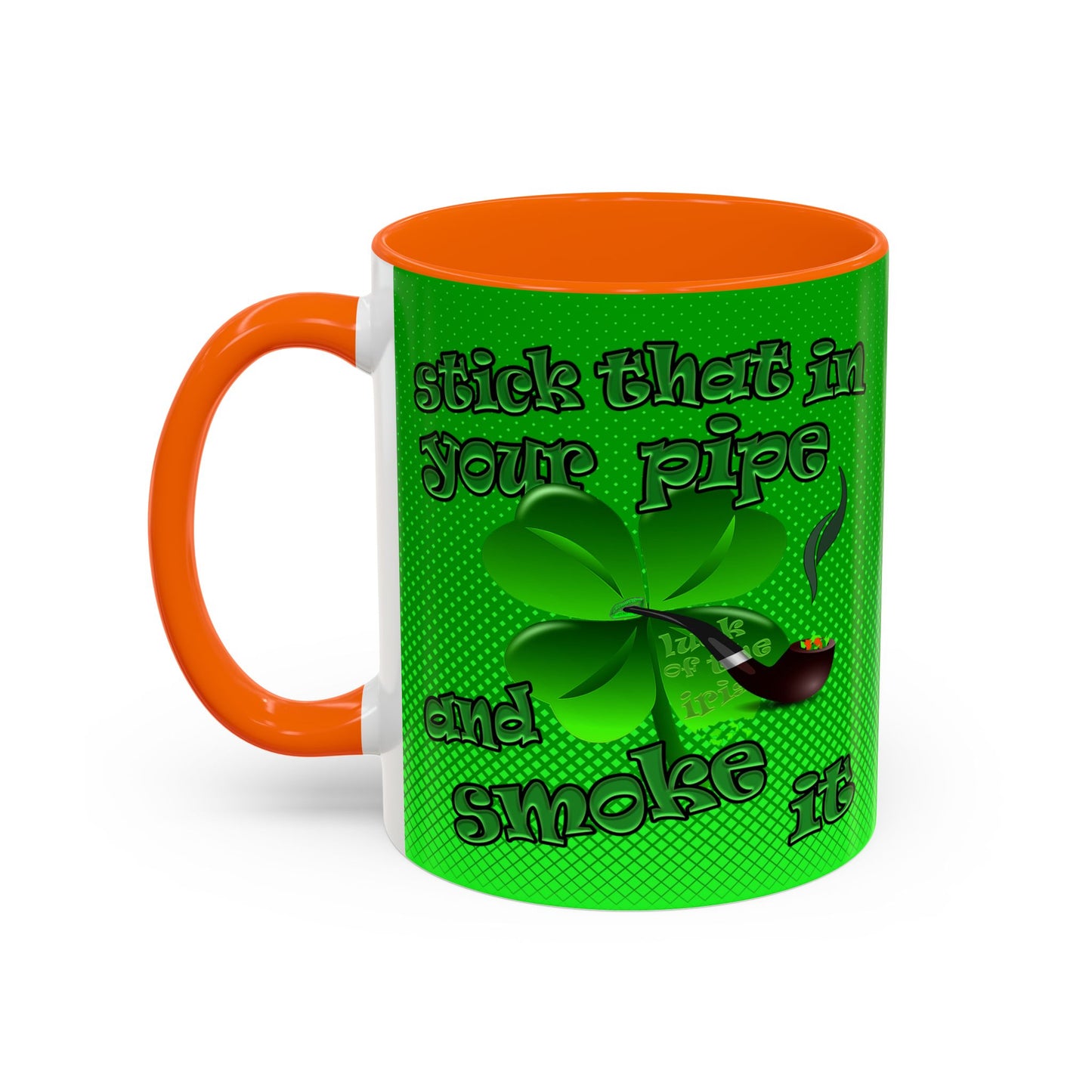 celtics logo - Accent Mug (logo green)