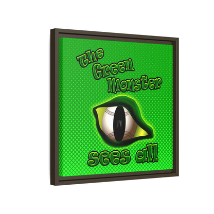 green monster - framed canvas art (logo green)