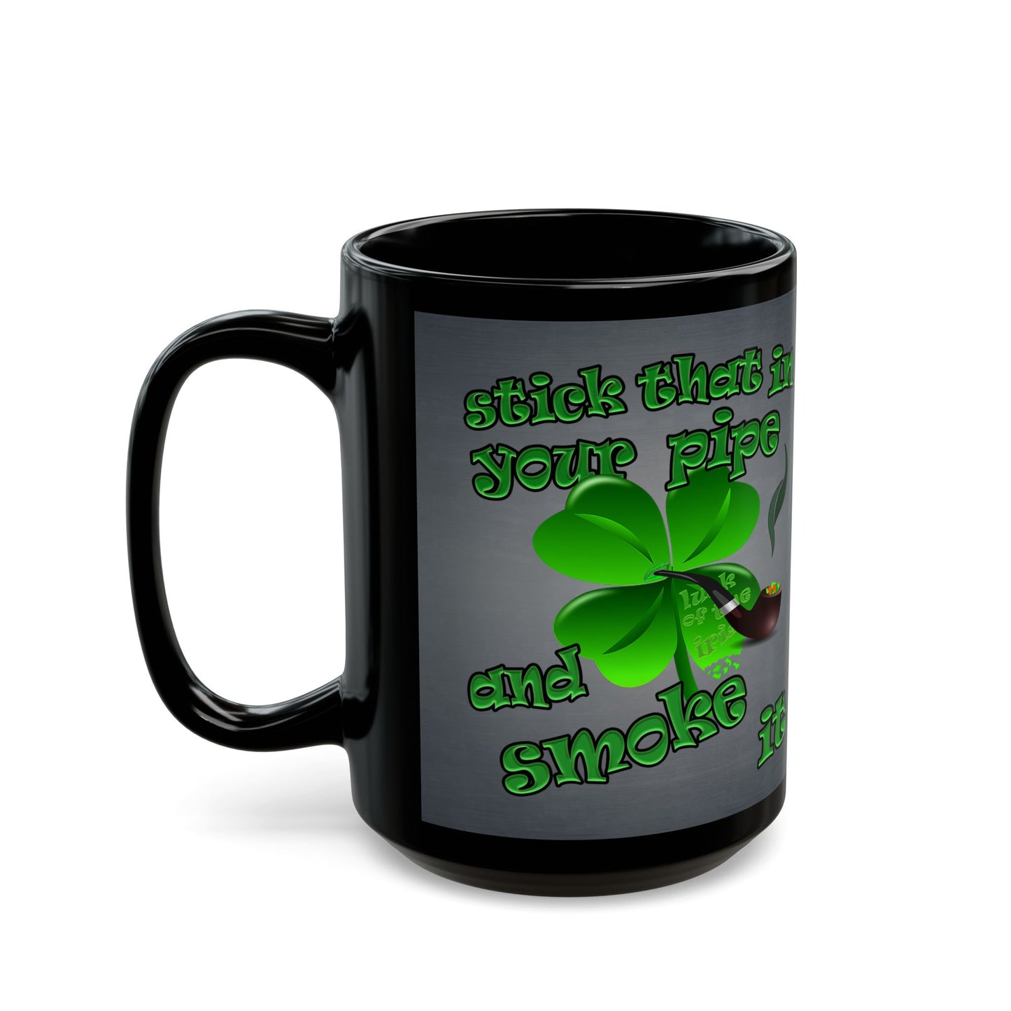 celtics logo - Black Mug (grey-light grey)