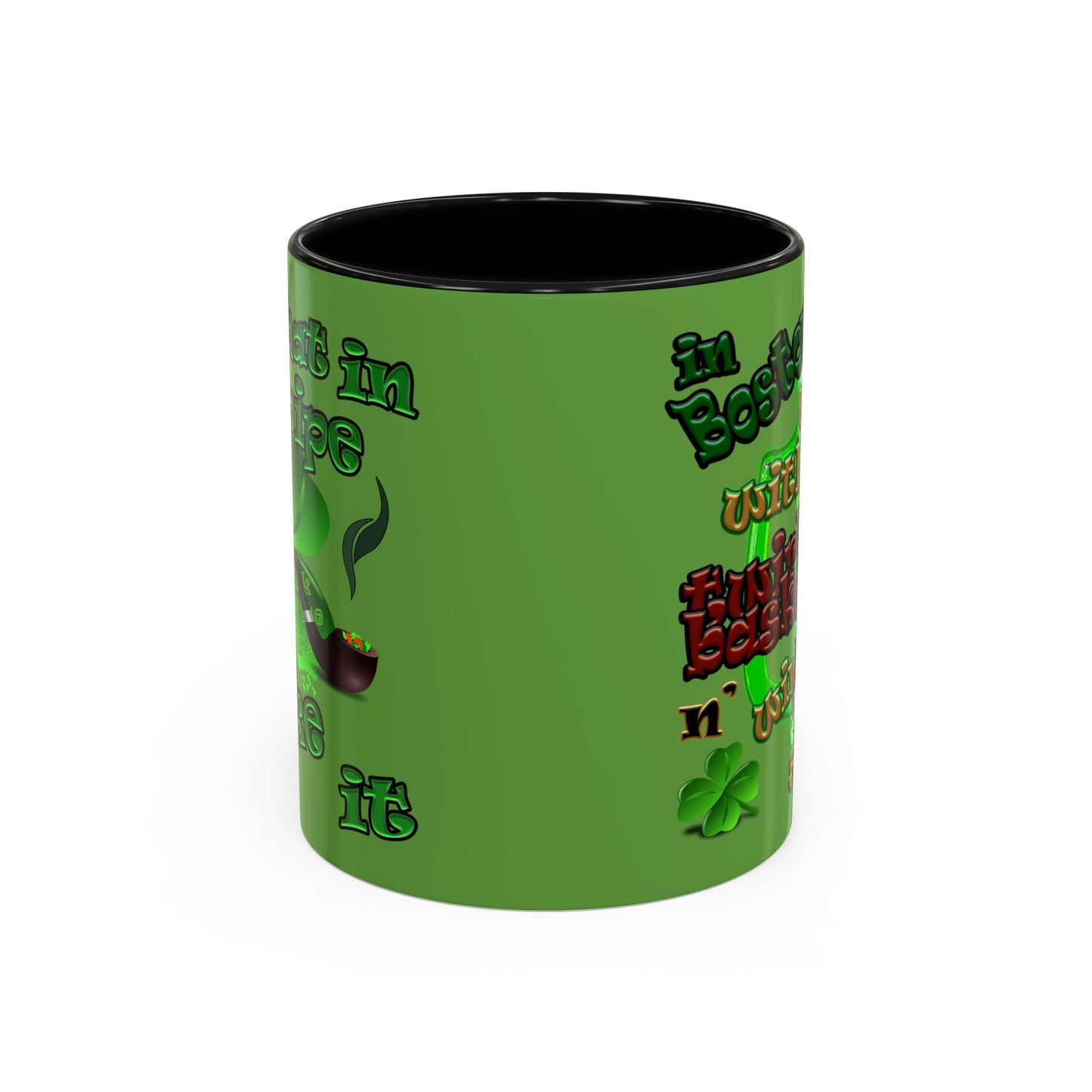 celtics logo - Accent Mug (green)