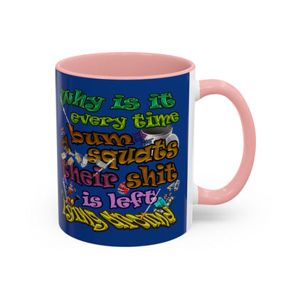 the bum's shit - Accent Mug (dark blue)