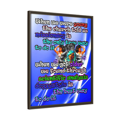 doggystyle - framed canvas art (blue-white wave)