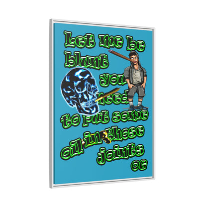 og - framed canvas art (turquoise)