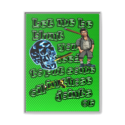 og - framed canvas art (logo green)