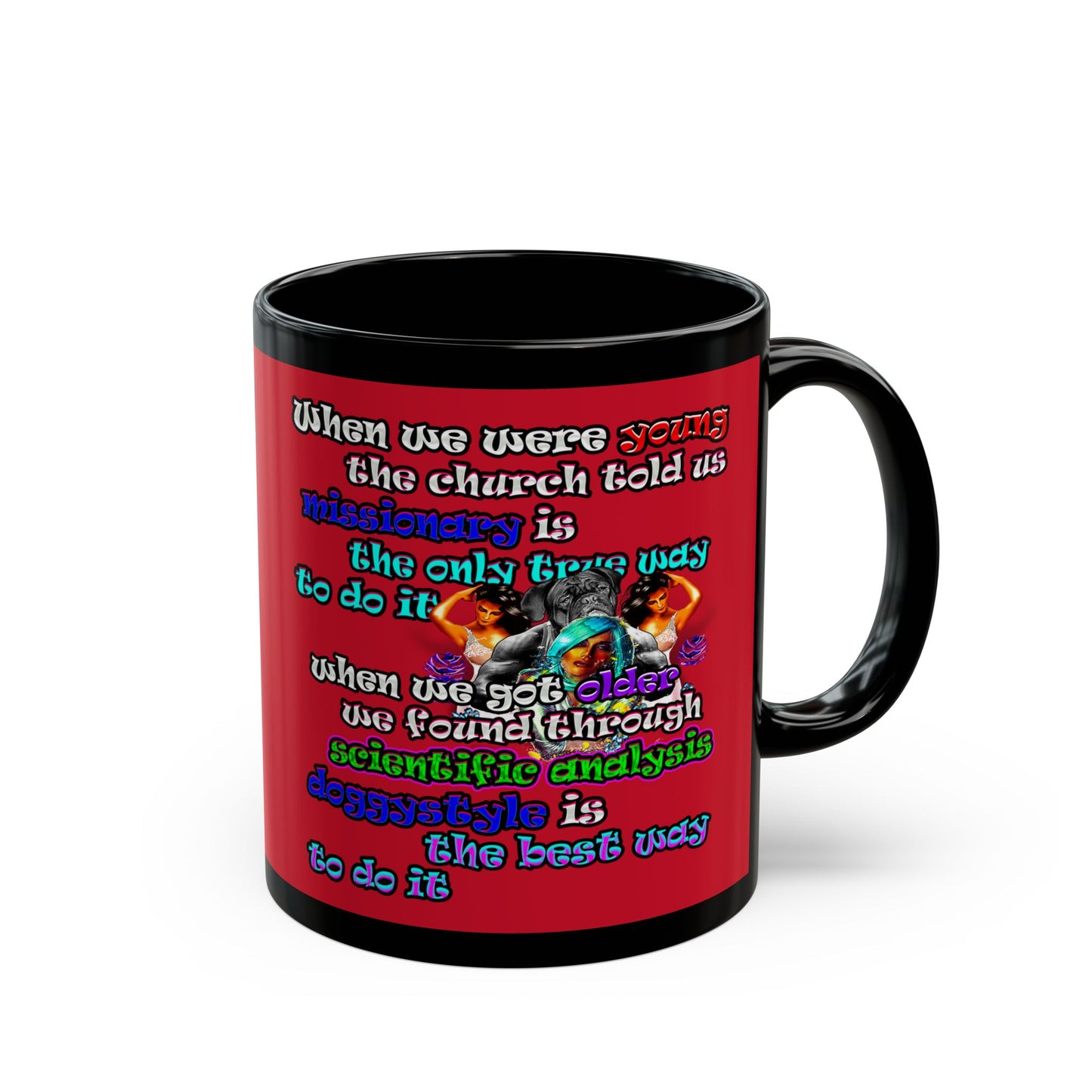 doggystyle - Black Mug (dark red)