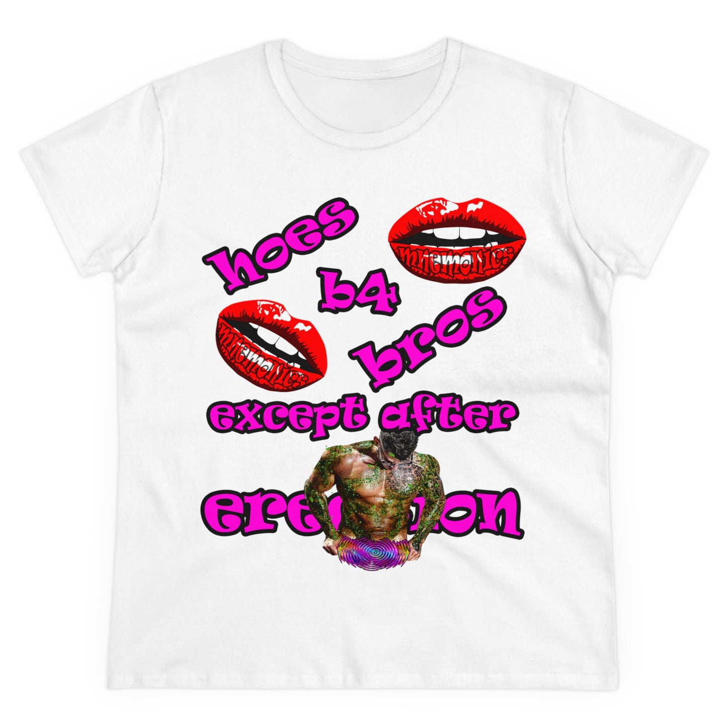 hoes b4 bros - Women's Midweight Cotton Tee