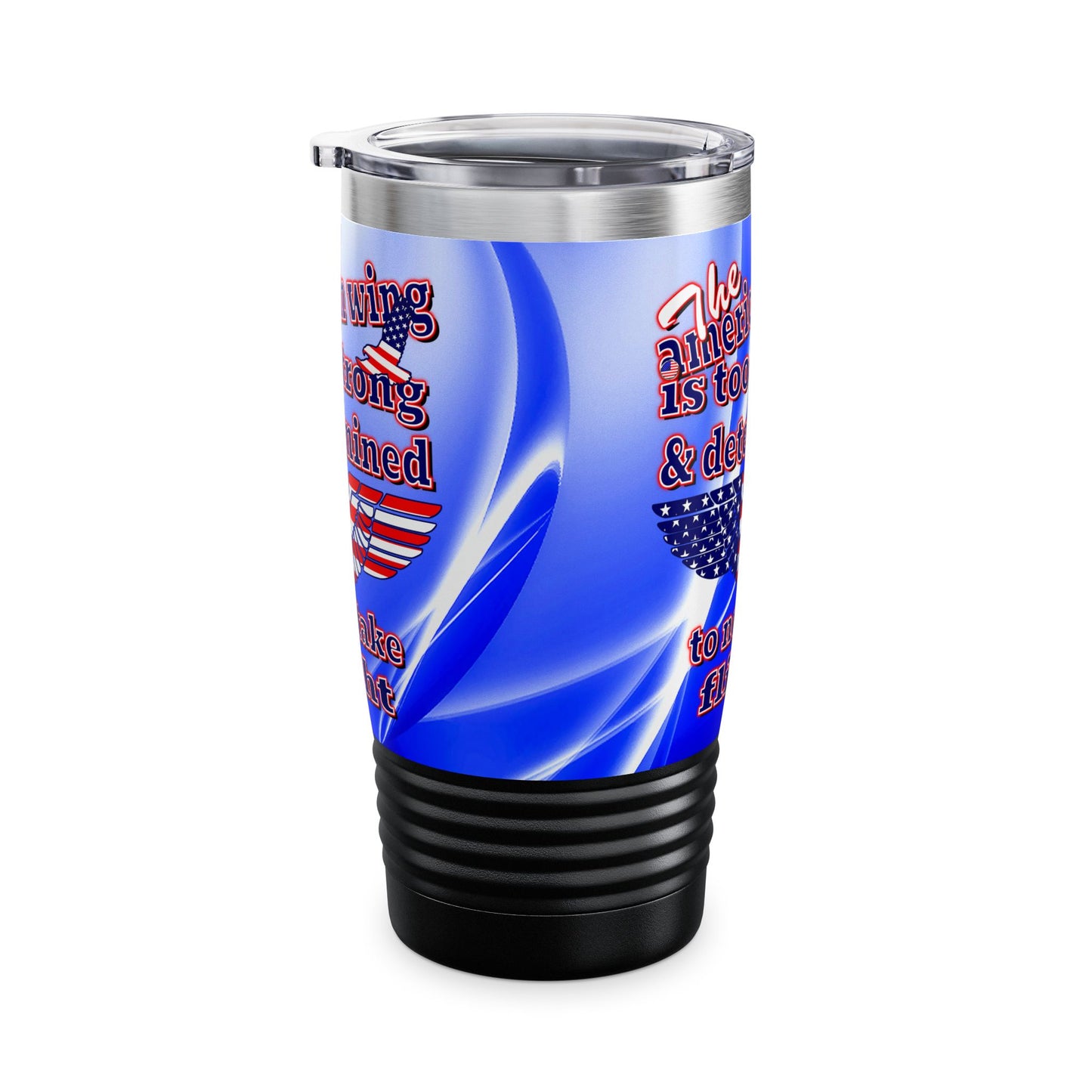 american wing - Ringneck Tumbler, 20oz (blue-white wave)