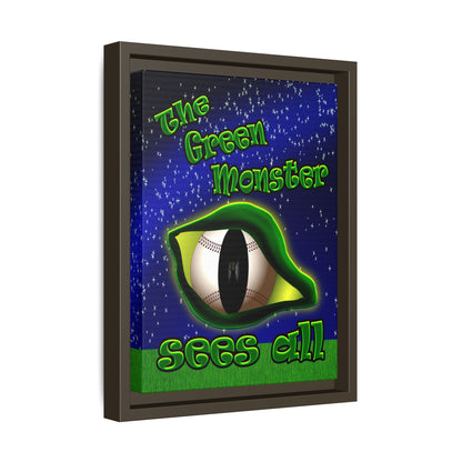 green monster - framed canvas art ('snoops' background)