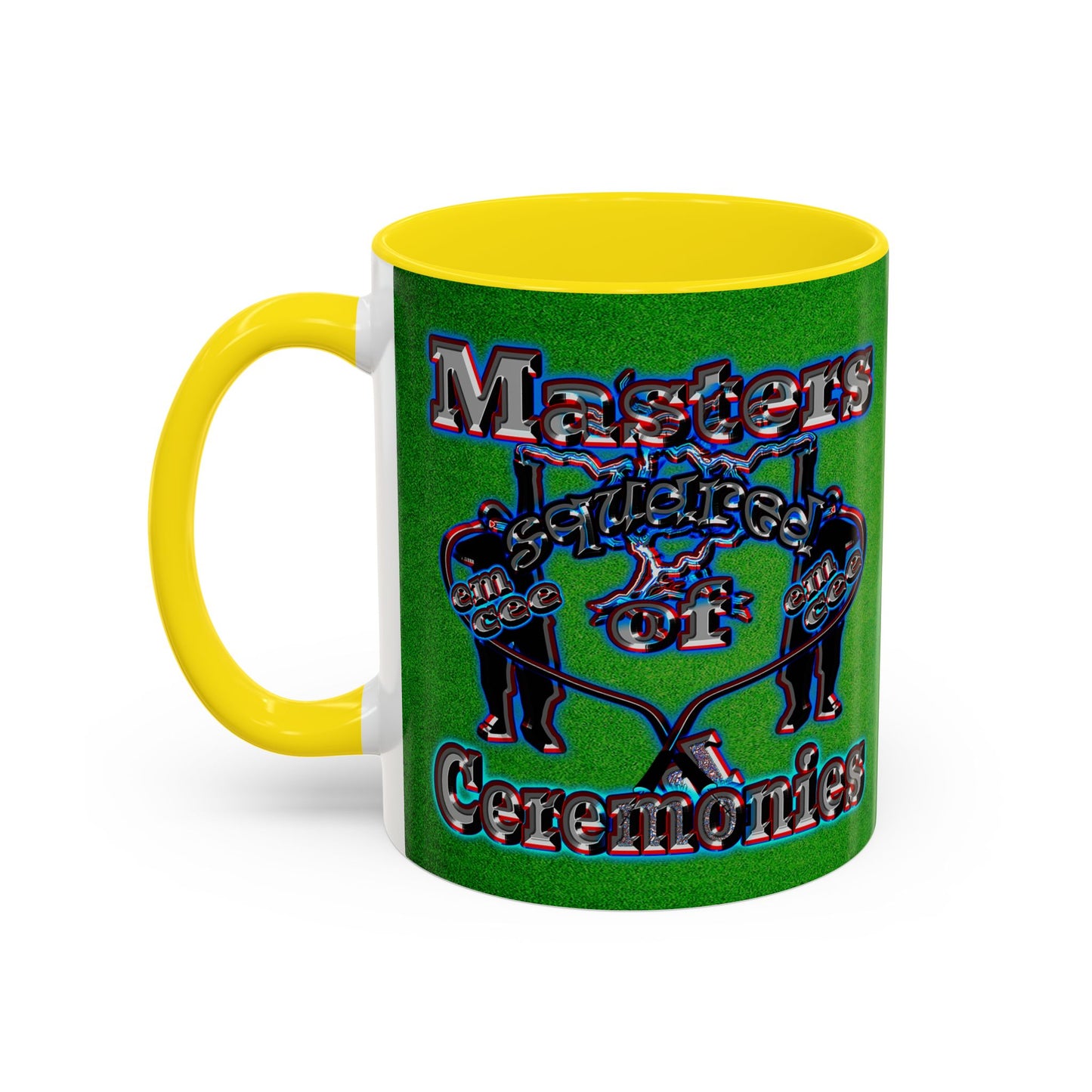 em cee squared - Accent Mug (green turf)