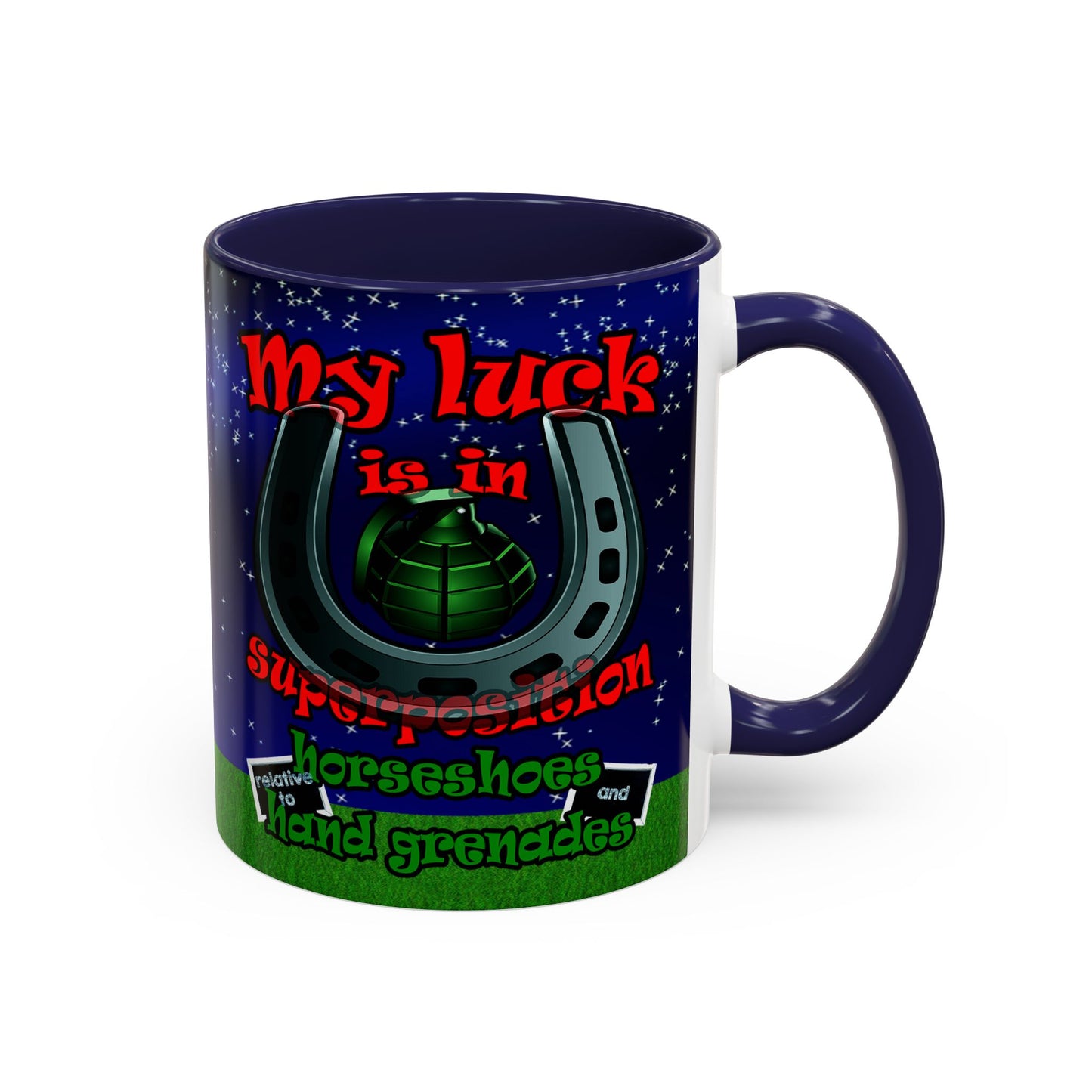 my luck - Accent Mug ('snoops' background)