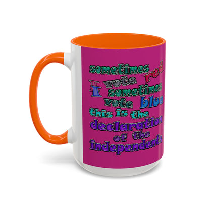 declaration of the independents - Accent Mug (pink)