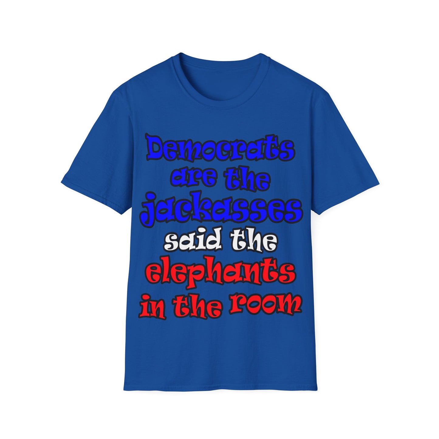 donkeys and elephants - Unisex Softstyle T-Shirt