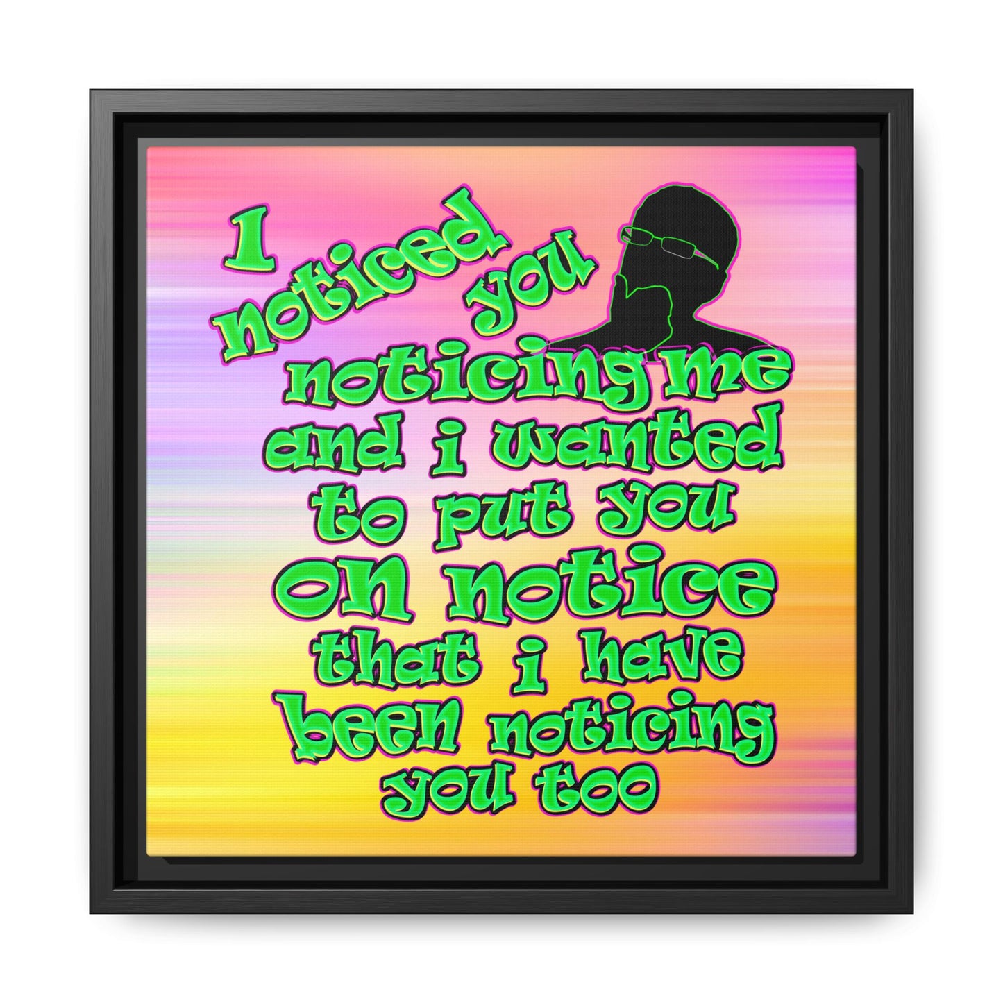 noticed you noticing - framed canvas art (color blur)