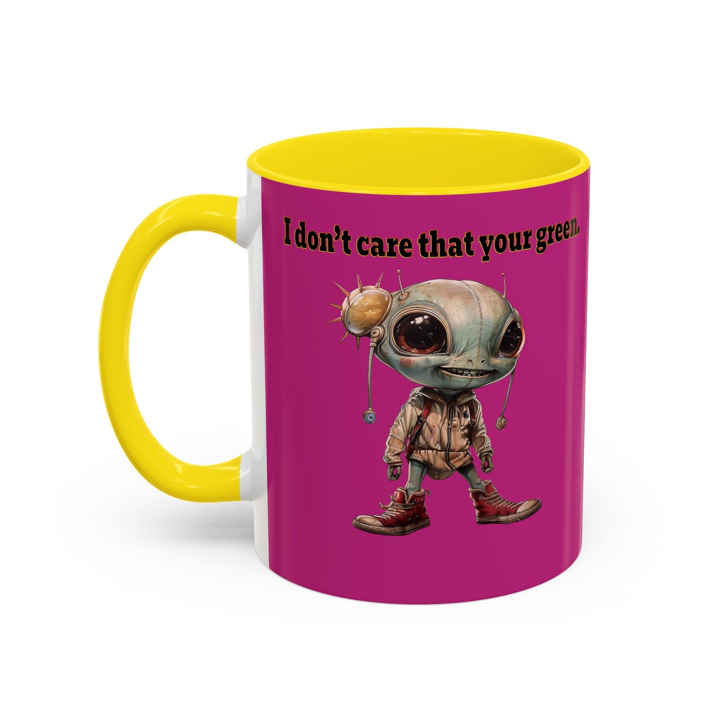 I don't care that your grey - Accent Mug (pink)