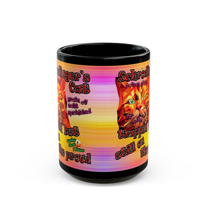 schrodinger's cat - Black Mug (color blur)