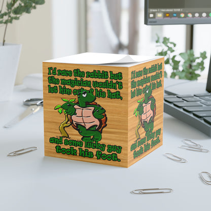 turtle race - note cube (butterscotch wood finish)