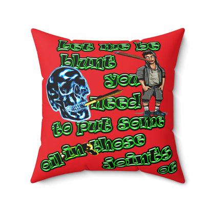 og - Spun Polyester Square Pillow - (red)