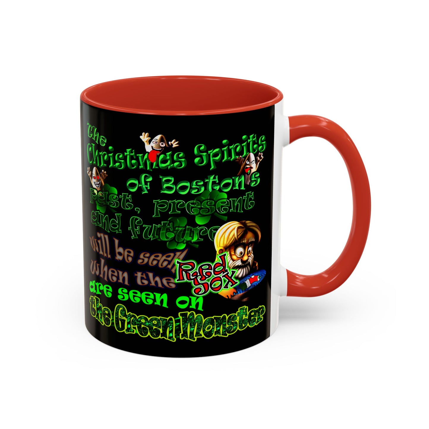 christmas spirits of boston - Accent Mug (black)