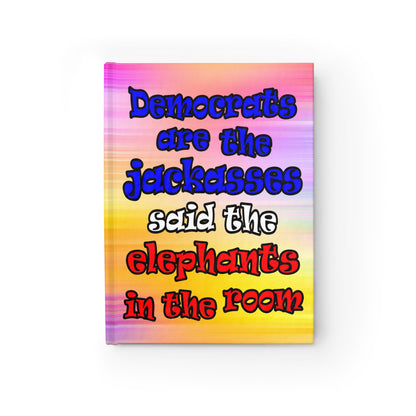 donkeys and elephants - journal-lined (color blur)