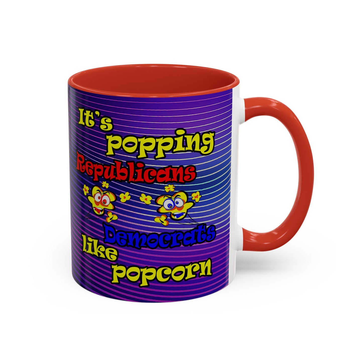popping like popcorn - Accent Mug (purple wave)