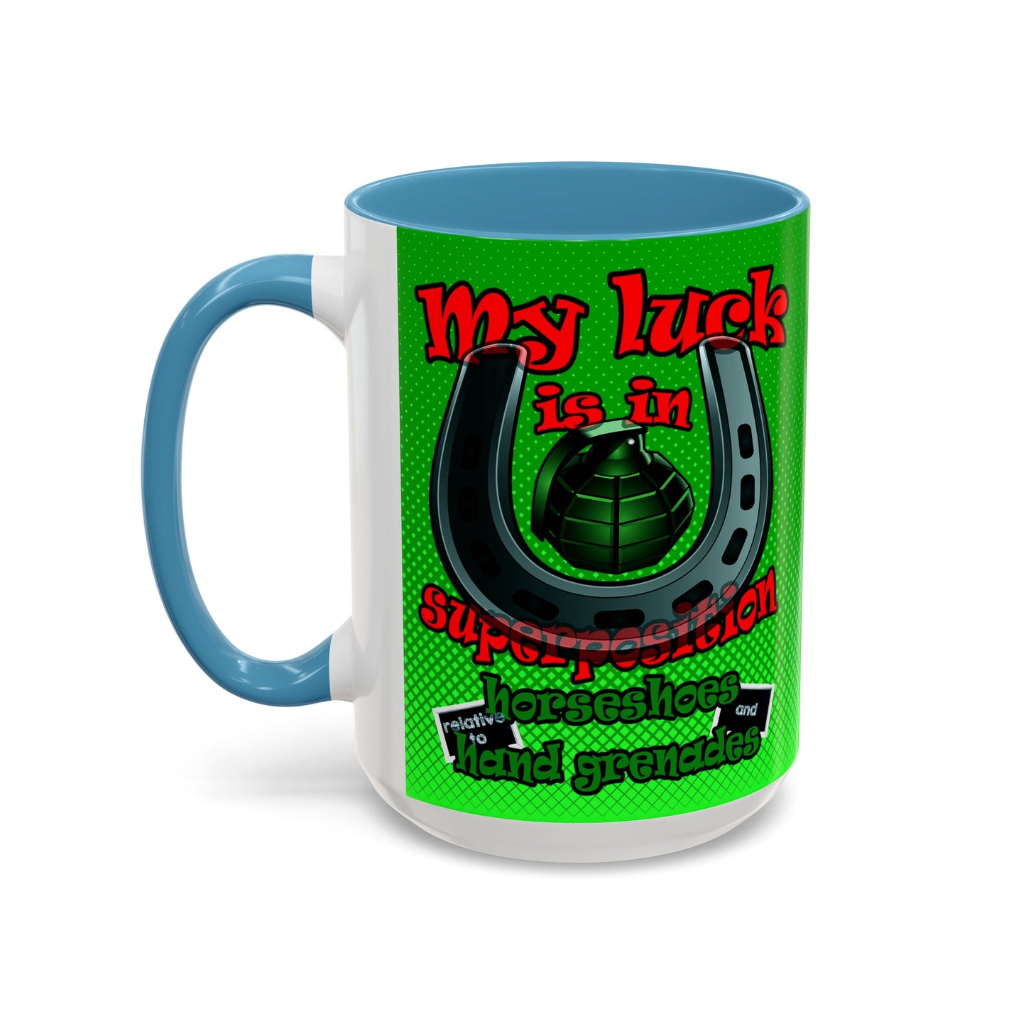 my luck - Accent Mug (logo green)