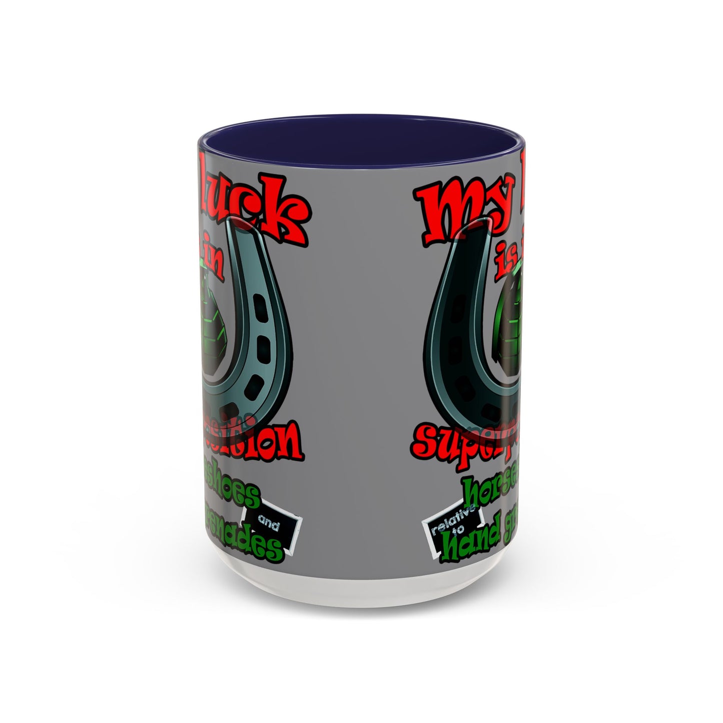 my luck - Accent Mug (grey)