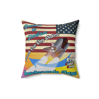 shoot for the stars - Spun Polyester Square Pillow - (color blur)