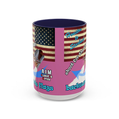 shoot for the stars - Accent Mug (light pink)