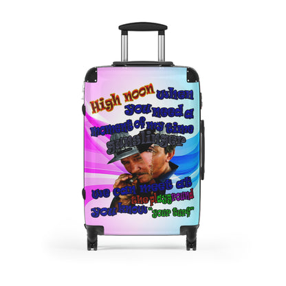 high noon - Suitcase (light blue-pink wave)