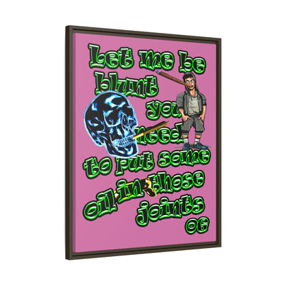 og - framed canvas art (light pink)