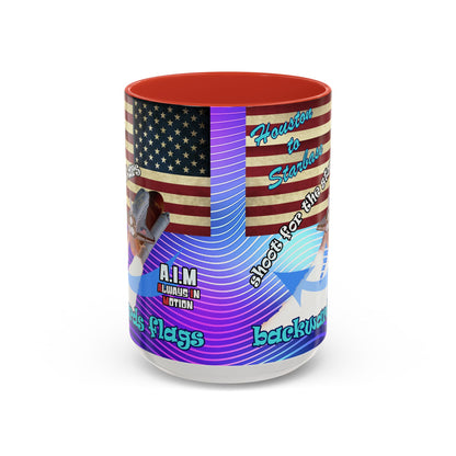 shoot for the stars - Accent Mug (purple wave)
