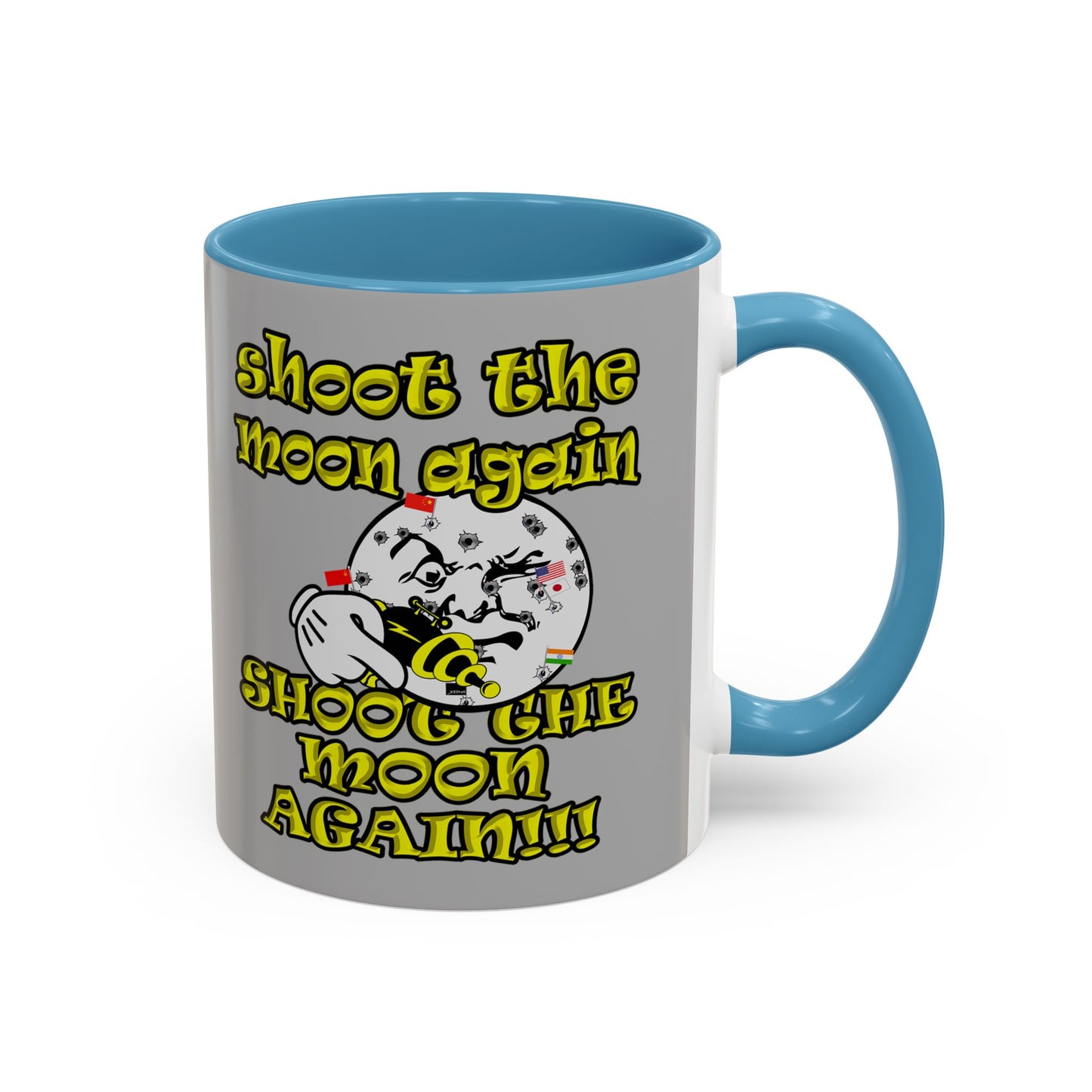 shoot the moon again - Accent Mug (light grey)