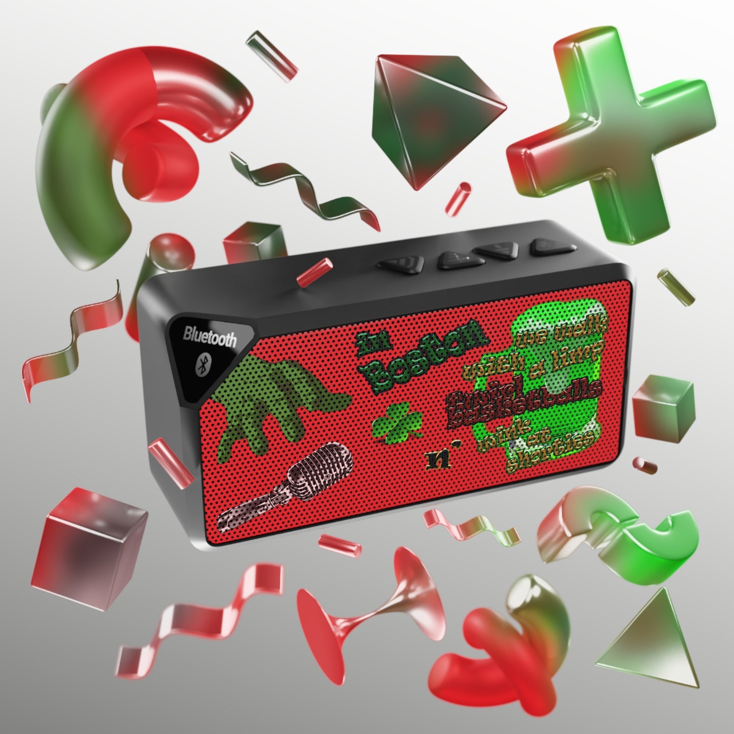 celtics logo - Jabba Bluetooth Speaker (red)
