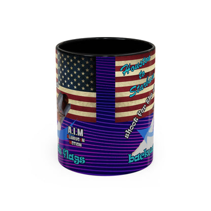 shoot for the stars - Accent Mug (purple wave)