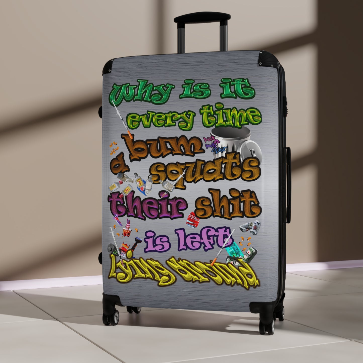 the bum's shit - Suitcase (brushed nickel)